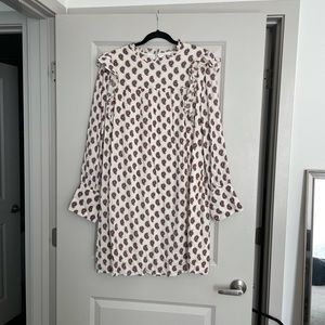 Ruffled shoulder dress